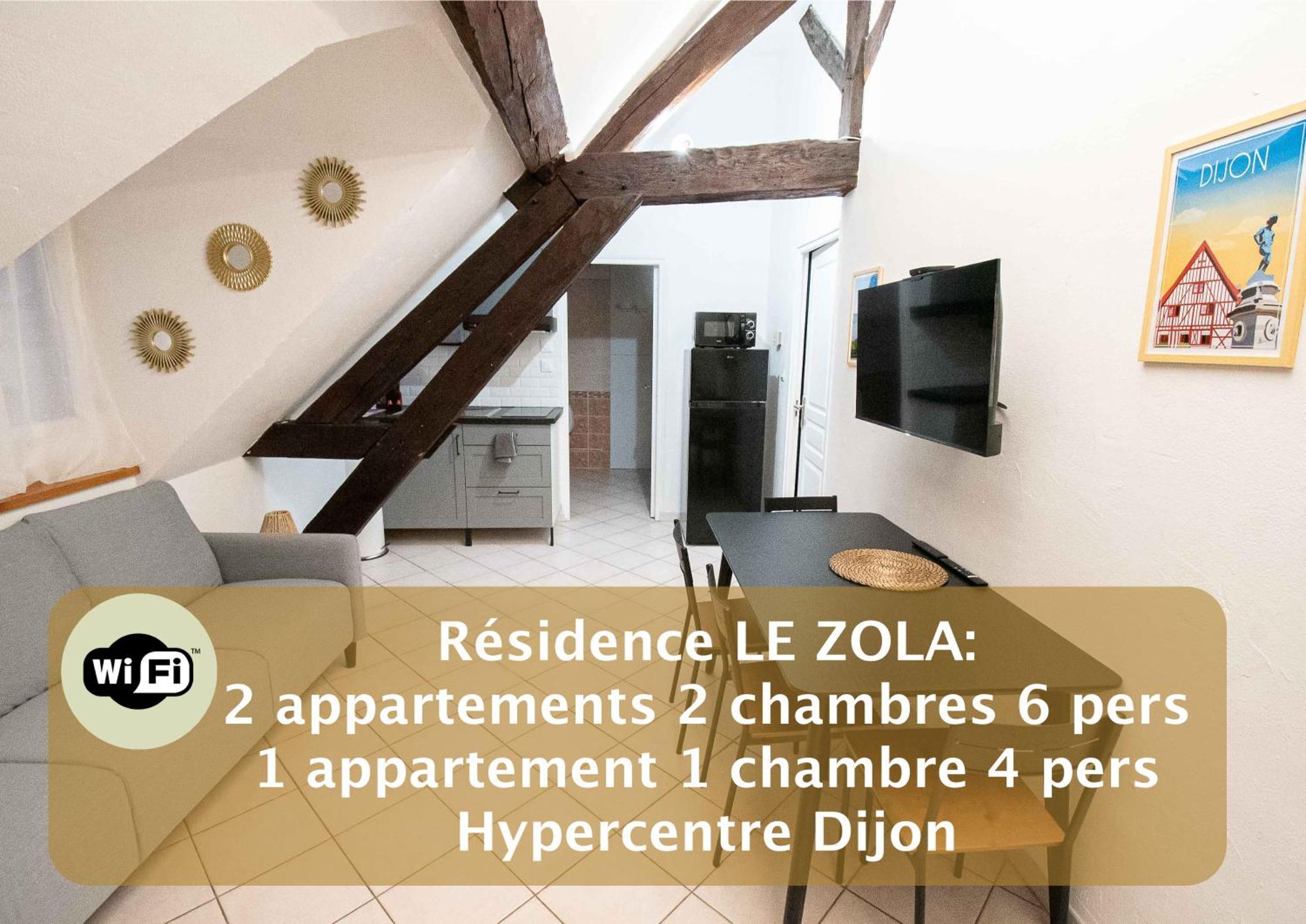 Residence Le Zola Compose De 3 Appartements Distincts En Hyper Centre De Dijon Avec Wifi Exterior foto